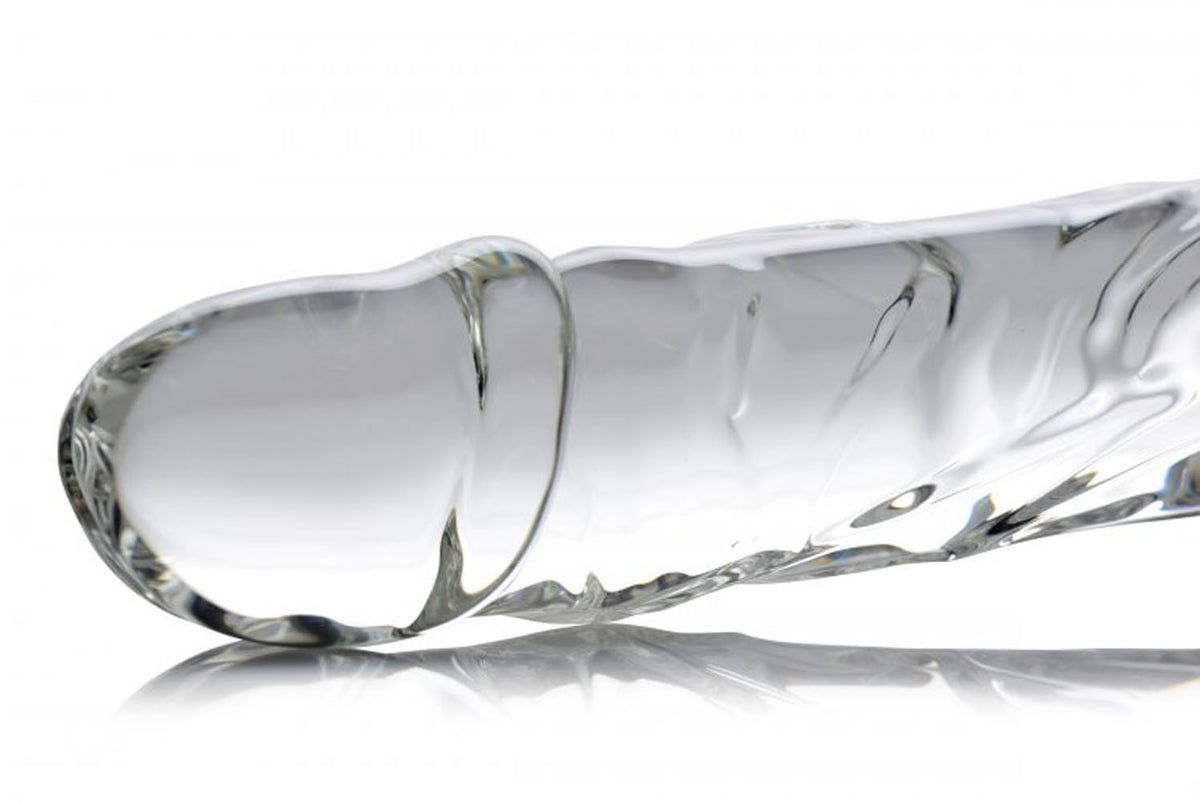 Brutus Glass Dildo Thruster Clear – Naughtykittykat