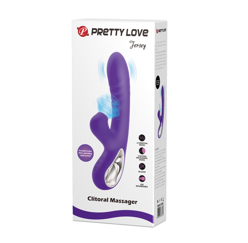 Pretty Love Jersey Sucking and Vibrating Rabbit – Purple